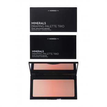 Korres Minerals Draping Pallete Trio Sculpted Look / Luminous Finish Coral 21gr