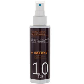 Korres Λάδι Μαυρίσματος Καρυδιά και Καρύδα SPF10 150ml