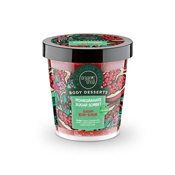 Natura Siberica Organic Shop Body Desserts Pomegranate Sugar Sorbet Sugar Body Scrub 450ml