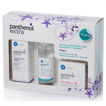 Pantenol Extra Face & Eye Serum 30ml & Δώρα Panthenol Extra Micellar True Cleanser 3 in 1 100ml & Day Cream SPF15 50ml
