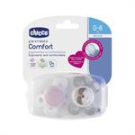 Chicco Physio Comfort 0-6m Πιπίλα Σιλικόνης Ροζ 2τμχ 74931-11