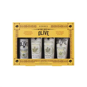 Korres Set Pure Greek Olive Αφρολουτρο 40ml & Κρέμα Σώματος 40ml & Βάλσαμο Σώματος 40ml & Κρέμα Χεριών 40ml