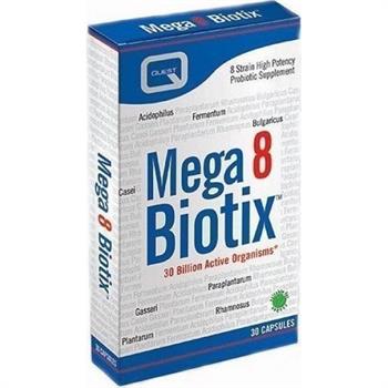 Quest Mega 8 Biotix providing 30 billion probiotic bacteria 30caps