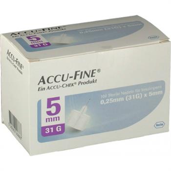 Accu-Fine 0,25mm X 5mm Βελόνες μέτρησης σακχάρου 100τμχ
