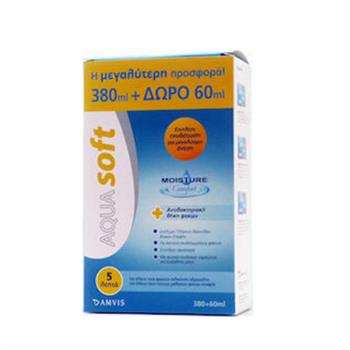 Aquasoft Υγρό Φακών Επαφής 380ml & ΔΩΡΟ 60ml