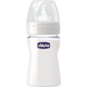 Chicco Nature Glass Mπιμπερό Χωρίς Σχέδιο, 20711-00 Θηλή Σιλικόνης 0m+ 150ml