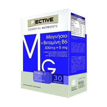 F Ective Μαγνήσιο 300mg & Βιταμίνη Β6 30tabs
