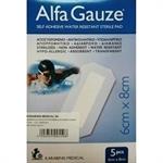 Alfa Gauze 9cm x20cm Αυτοκόλλητη Αδιάβροχη Αντικολλητική Γάζα  5τμχ