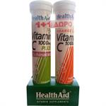 Health Aid Vitamin C 1000mg Plus Echinacea 20 αναβράζοντα δισκία & Vitamin C 1000mg 20 αναβράζοντα δισκία