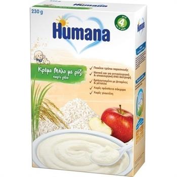 Humana Κρέμα Μήλο με Ρύζι χωρίς Γάλα 230gr
