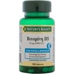 Nature's Bounty Vitamin D3 1000IU 25mg 100tabs