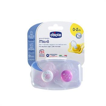 Chicco Πιπίλα Physio Micro Κορίτσι 0-2M 2τμχ 75121-11