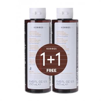 Korres Shampoo για Βαμμένα Μαλλιά με Ηλίανθο & Τσάι του Βουνού 2x250ml