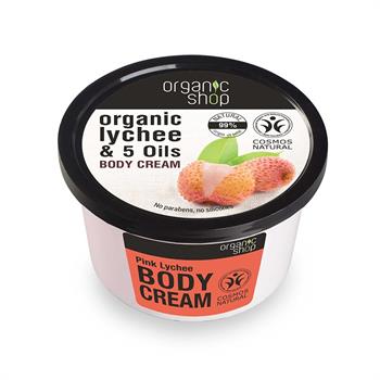 Natura Siberica Body Cream Βιολογικό Λίτσι & 5 Έλαια 250ml