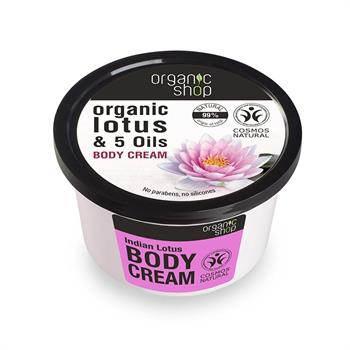 Natura Siberica Body Cream Βιολογικός Λωτός & 5 Έλαια 250ml