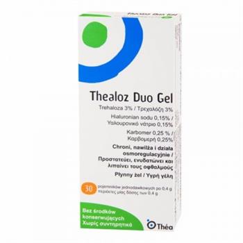 Thea Laboratoires Thealoz Duo Gel Λιπαντικό & Αναπλαστικό Τζελ Ματιών, 30 x 0.4gr