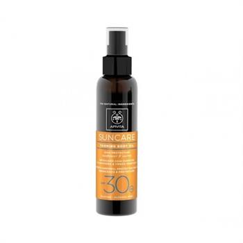 Apivita Suncare Tanning Body Oil SPF30 με Καρότο & Ηλίανθο 150ml
