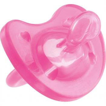 Chicco Πιπίλα Physio Soft Όλο Σιλικόνη Ροζ 4m+ 1τμχ 02712-11