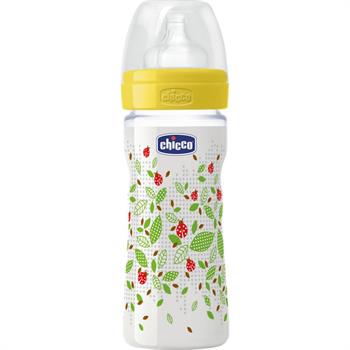 Chicco Well Being Πλαστικό Mπιμπερό με Θηλή Σιλικόνης Γρήγορη Ροή 250ml 20623-30