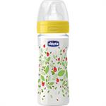 Chicco Well Being Πλαστικό Mπιμπερό με Θηλή Σιλικόνης Γρήγορη Ροή 250ml 20623-30