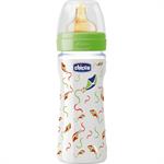 Chicco Nature Glass Γυάλινο Mπιμπερό, Θηλή Καουτσούκ Kite 240ml 70820-32