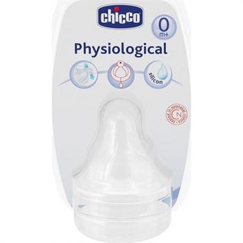 Chicco Θηλή Σιλικόνης Κανονική Ροή 0m+ 2τμχ 20811-20