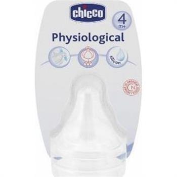 Chicco Θηλή Σιλικόνης Γρήγορη Ροή 4m+ 2τμχ 20845-20