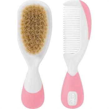 Chicco Set Βούρτσα Χτένα Safe Ροζ 06569-10
