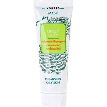 Korres Green Clay Μάσκα Καθαρισμού Λιπαρές Επιδερμίδες 18ml