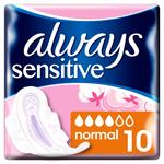 Always Sensitive Ultra Normal Plus Σερβιέτες Με Φτερά 10τμχ