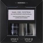Korres Nail Gel System Dark Mauve 10ml & Βερνίκι Νυχιών Top Coat 10ml