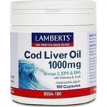 Lamberts Cod Liver Oil 1000mg 180caps
