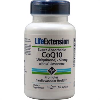 Life Extension Super-Absorbable CoQ10 with d-Limonene 50mg 60softgels