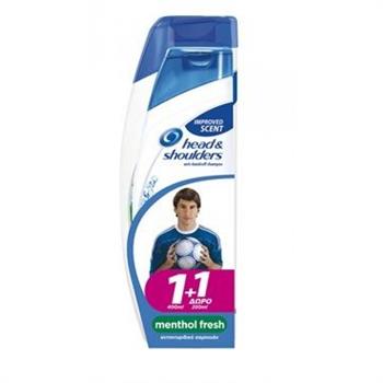 Head & Shoulders Αντιπιτυριδικό Σαμπουάν Cool Mentol 400ml & ΔΩΡΟ 250ml