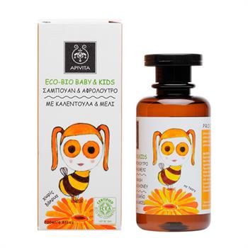 Apivita Eco Bio Baby & Kids Σαμπουάν & Αφρόλουτρο με Καλέντουλα & Μέλι 200ml