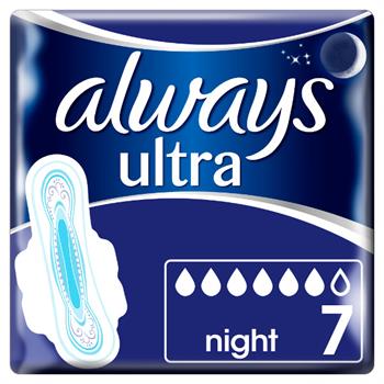 Always Ultra Night Σερβιέτες με Φτερά 7τμχ
