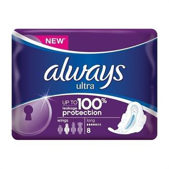 Always Ultra Long Plus Σερβιέτες με Φτερά 8τμχ