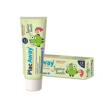 Plac Away Junior Teeth Παιδική Οδοντόπαστα με Γεύση Πορτοκάλι άνω των 6 ετών 50ml