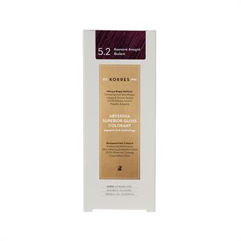 Korres Abyssinia Superior Gloss Colorant Βαφή Μαλλιών 5,2 Καστανό Ανοιχτό Βιολετί