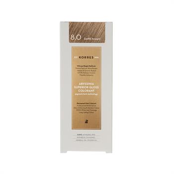 Korres Abyssinia Superior Gloss Colorant Βαφή Μαλλιών 8,0 Ξανθό Ανοιχτό