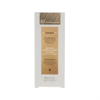 Korres Abyssinia Superior Gloss Colorant Βαφή Μαλλιών 8,1 Ξανθό Ανοιχτό Σαντρέ