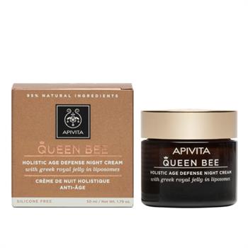 Apivita Queen Bee Κρέμα Νύχτας Ολιστικής Αντιγήρανσης με Ελληνικό Βασιλικό Πολτό σε Λιποσώματα 50ml