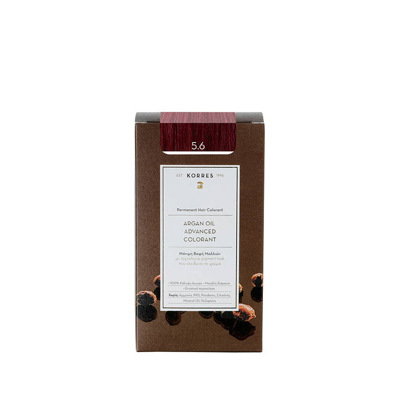 Korres Argan Oil Adnanced Colorant 5.6 Καστανό Ανοιχτό Κόκκινο