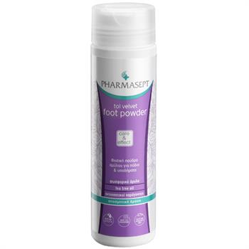 Pharmasept Tol Velvet Foot Care Powder Φυσική Πούδρα Αμύλου για Πόδια & Παπούτσια με Αντιμυκητιακή Δράση 70gr