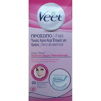 Veet Ταινίες Προσώπου Κρύο Κερί για Κανονικό Δέρμα 20τμχ