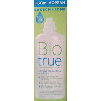 Bausch & Lomb Bio True, Υγρό Φακών Επαφής 360ml (300ml + 60ml Δώρο)