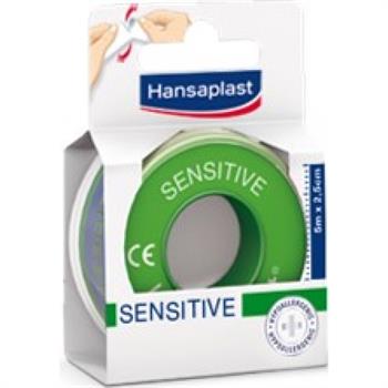 Hansaplast Sensitive Μεταξωτή Αυτοκόλλητη Tαινία 5X2,5cm