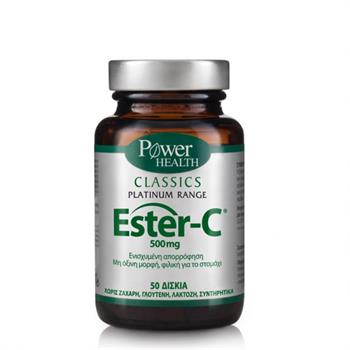 Power Health Classics Platinum Βιταμίνη Ester C 500mg 50tabs