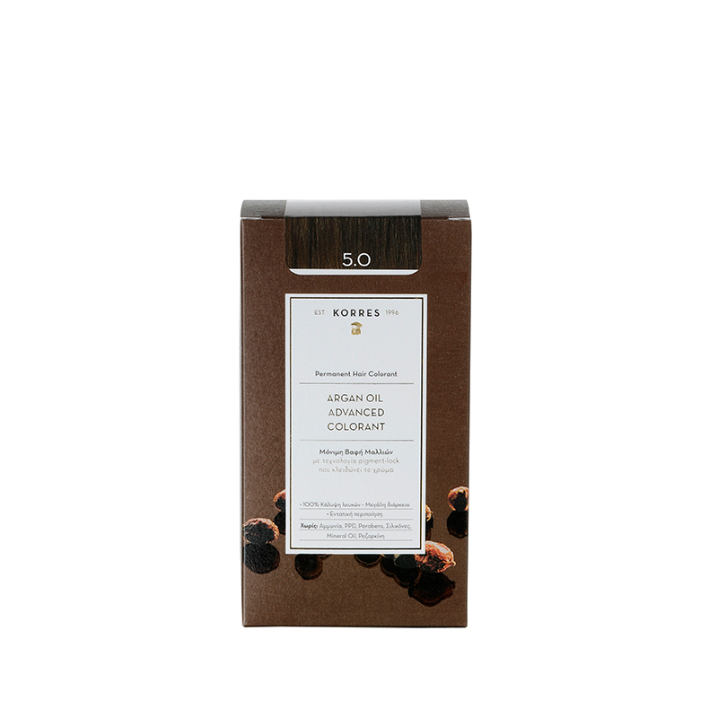 Korres Argan Oil Advanced Colorant 5.0 Καστανό Ανοιχτό Φυσικό