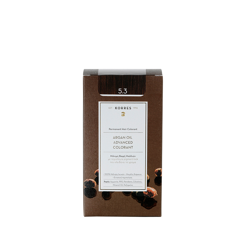 Korres Argan Oil Advanced Colorant 5.3 Καστανό Ανοιχτό Μελί